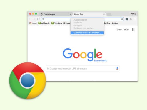 Such-Maschinen im Chrome-Browser schneller bearbeiten