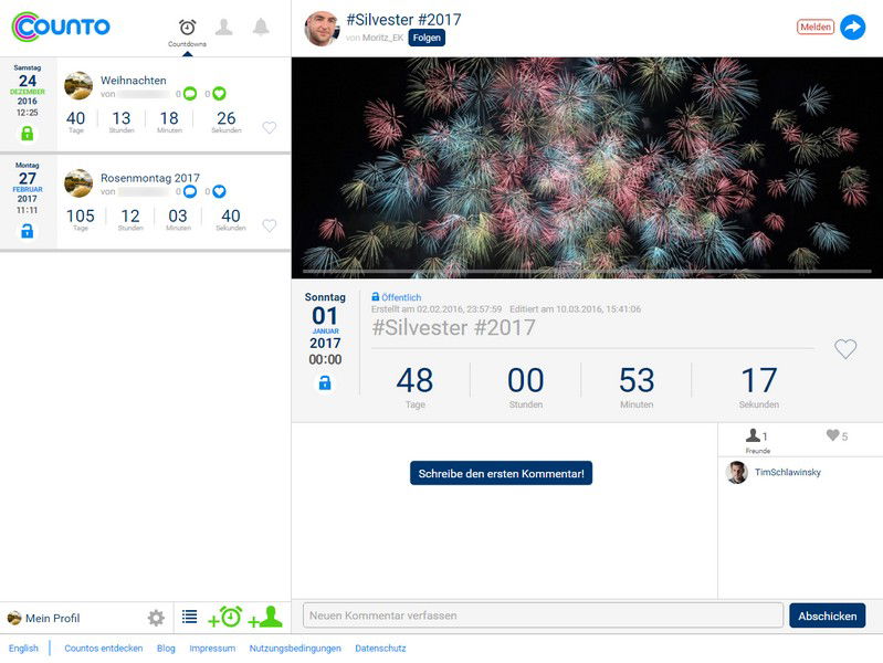 Individuelle Countdowns