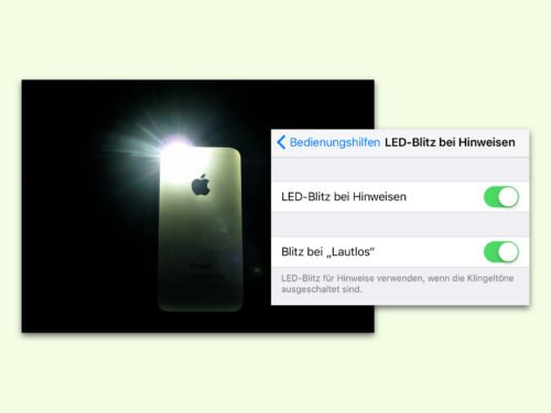 Bei stummem iPhone LED blinken lassen