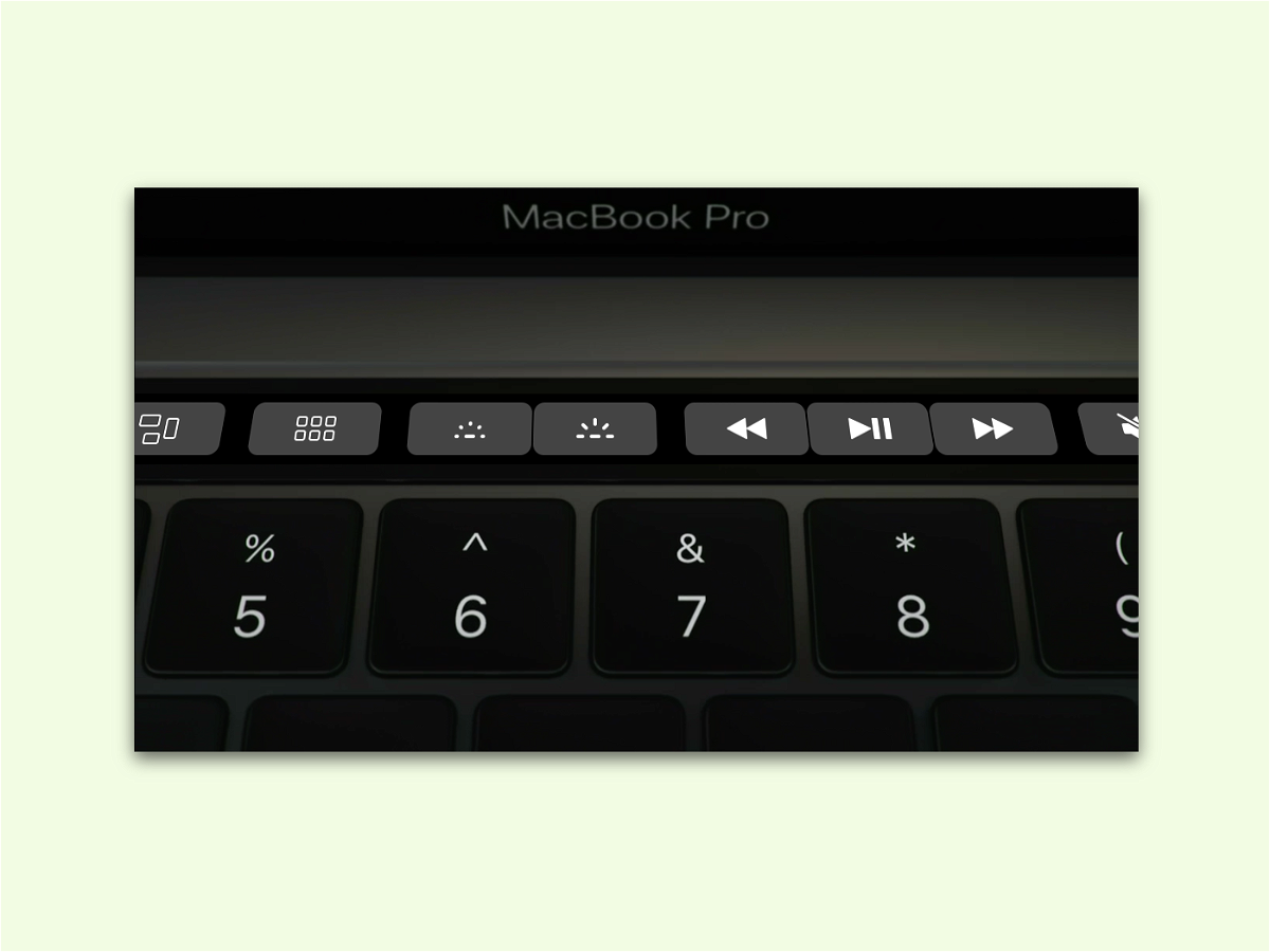 Helligkeit der Tastatur über die Touch Bar ändern