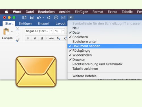 Word-Datei mit einem Klick als eMail senden