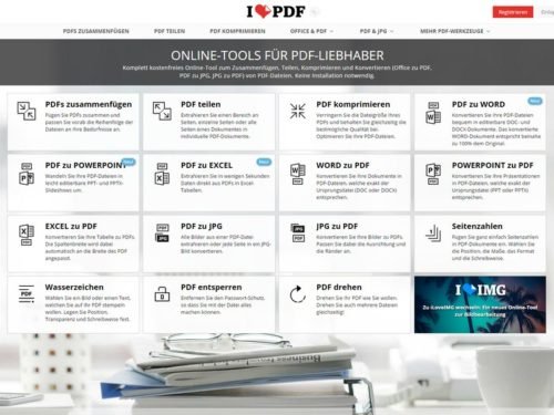 iLovePDF: Kostenloses PDF-Tool direkt im Browser nutzen