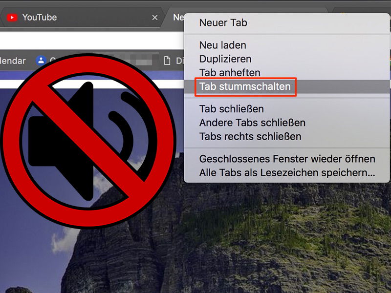 Tabs in Chrome stummschalten
