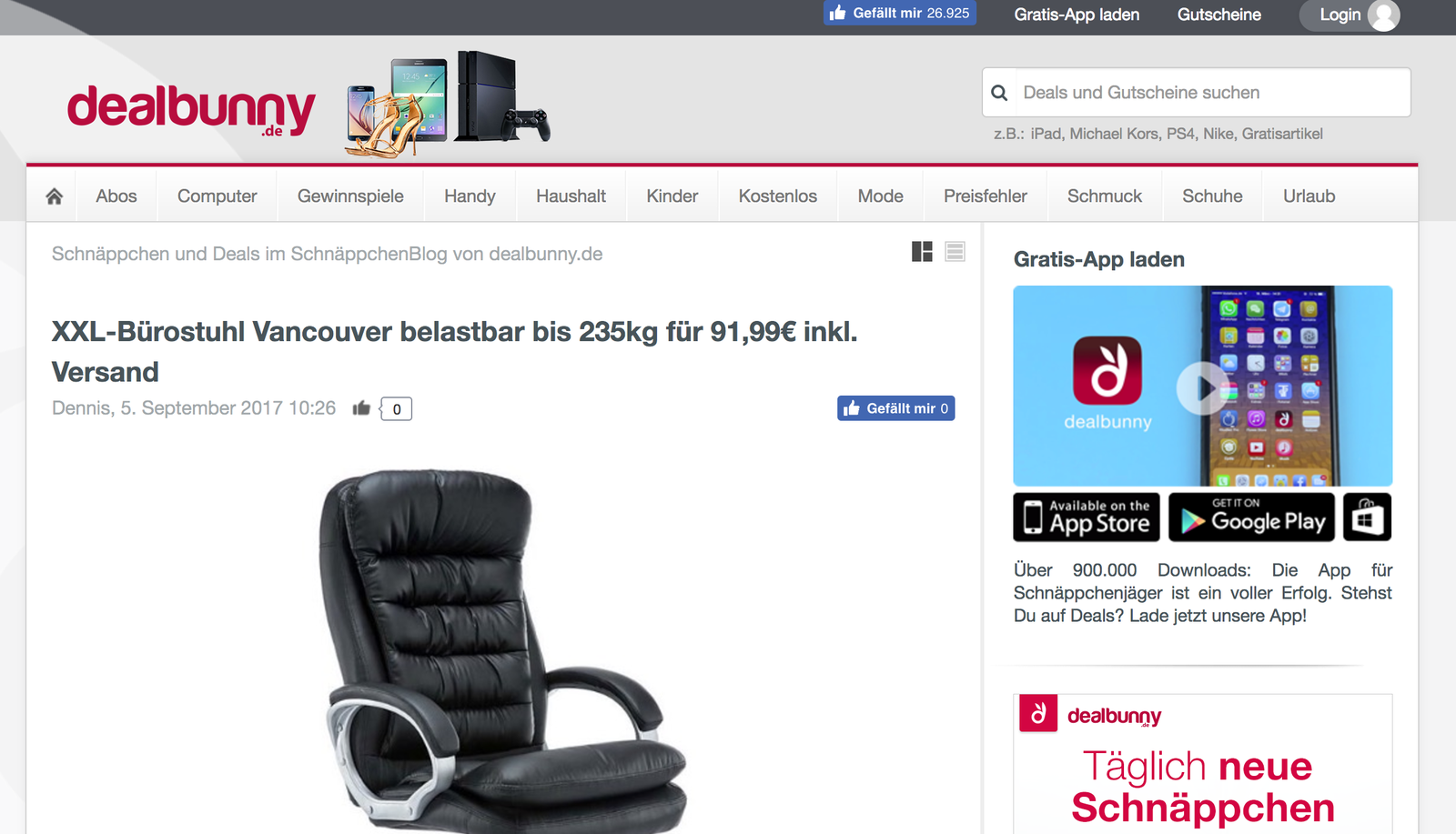 Dealbunny: Redaktionell ausgewählte Schnäppchen