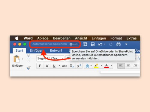 Word-Datei beim Tippen automatisch speichern