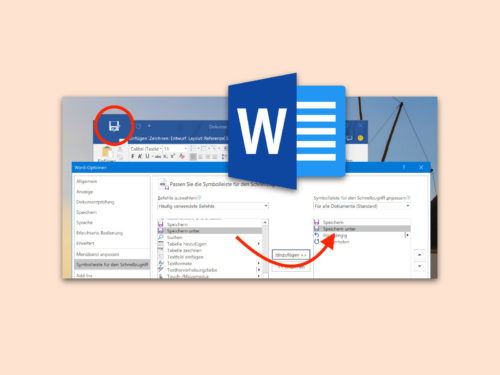 Word: &#8222;Speichern unter&#8220; als Icon