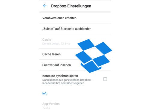 Dropbox-Cache auf iPhone und Android leeren