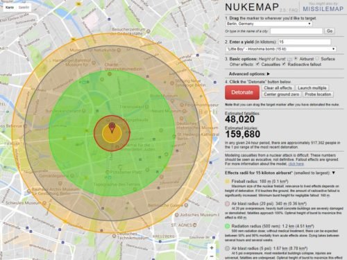 Nukemap: Wenn eine Atombombe Berlin trifft