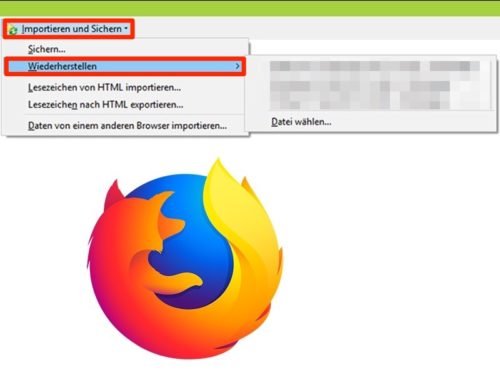 Lesezeichen in Firefox wiederherstellen