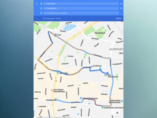 Zwischenstopps in Google Maps anlegen