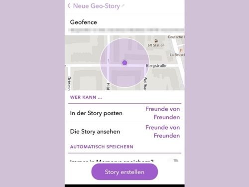 Geo-Story auf Snapchat erstellen