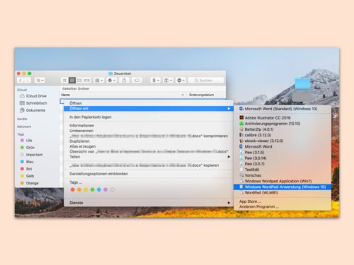 Mac-Datei mit Windows-Programm verknüpfen