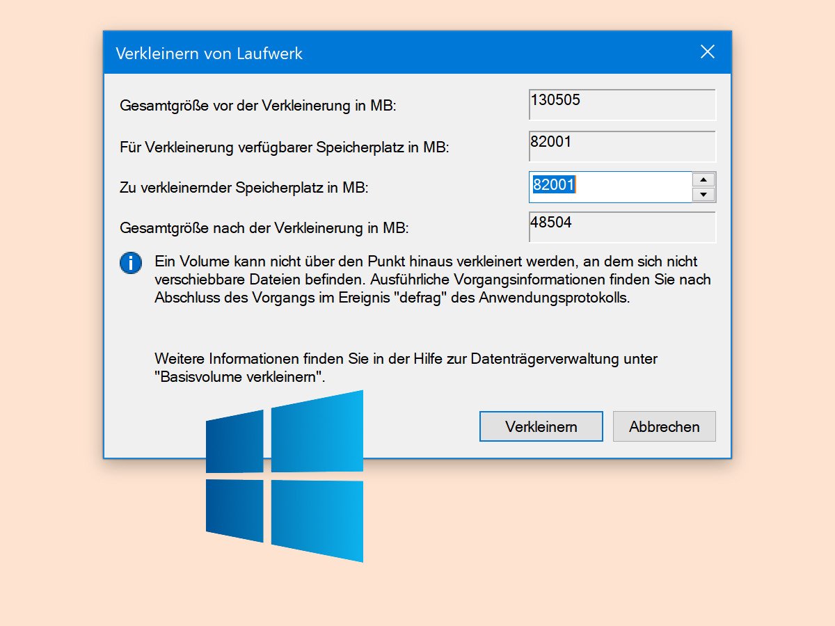 Windows 10: Festplatte partitionieren