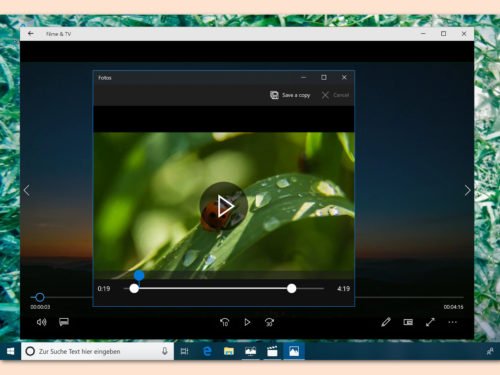 Video kürzen in Windows 10