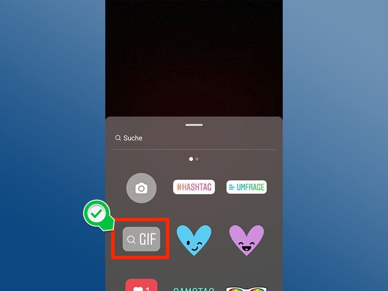 GIF-Sticker zu Instagram Stories hinzufügen