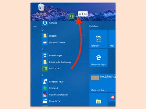 Windows 10: Verknüpfung auf dem Desktop anlegen
