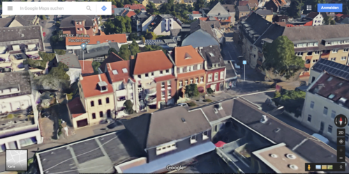 Mit Google Maps 3D Häuserfassaden entpixeln