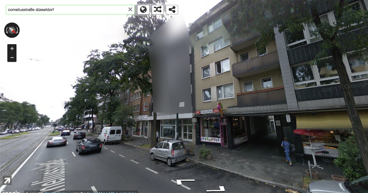 Mit Google Maps 3D Häuserfassaden entpixeln