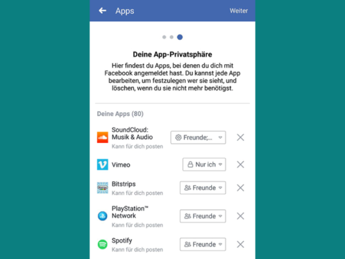 Drittanbieter-Apps den Zugriff auf Facebook-Daten verwehren