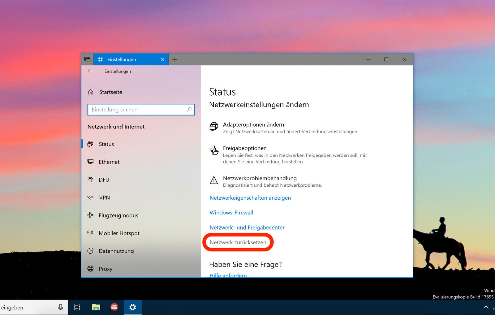 Windows 10: Netzwerk zurücksetzen