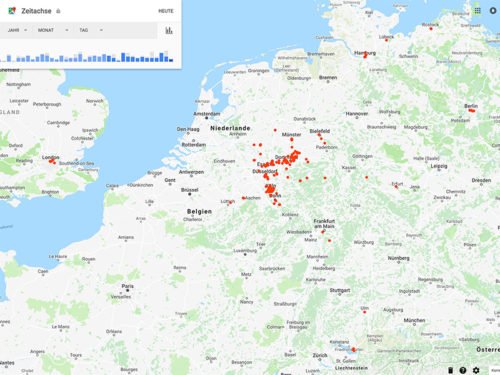 Besuchte Orte in der Google Maps Zeitachse einsehen
