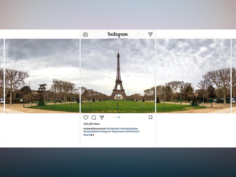 Mehrteilige Panorama-Fotos auf Instagram teilen