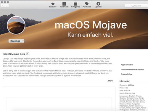 So könnt Ihr die neue macOS Mojave Beta testen