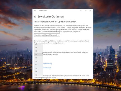 Windows 10 Feature-Updates verzögern
