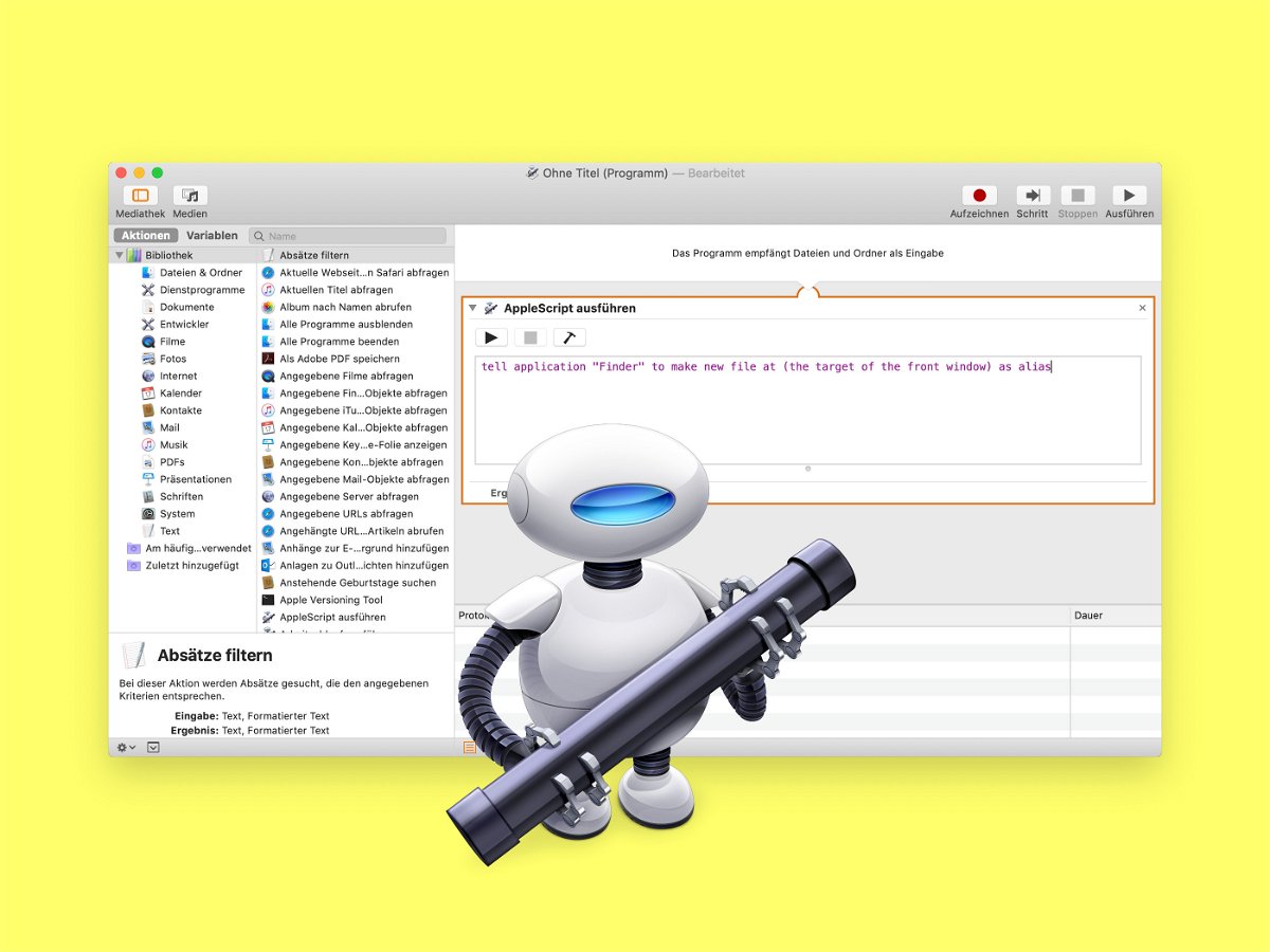 Mac: Neue Text-Datei im Ordner