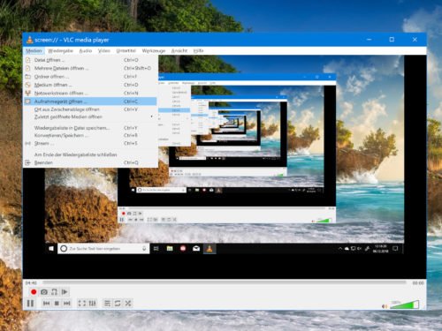 , VLC in Windows: Bildschirm aufzeichnen