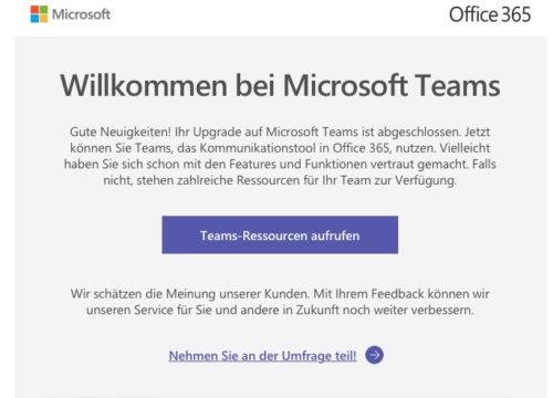 Automatische Migration auf Microsoft Teams