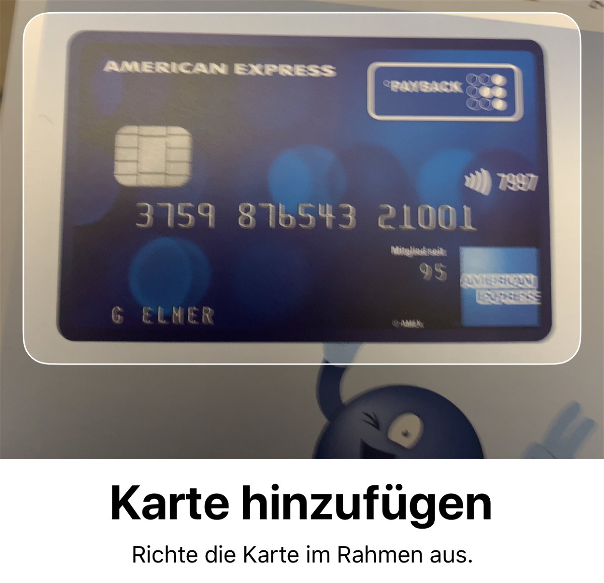 Hinzufügen einer Kreditkarte für Apple Pay am iPhone