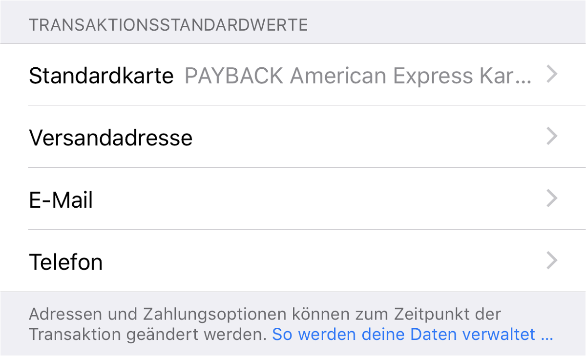 Nutzen von Apple Pay mit verschiedenen Kreditkarten