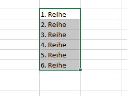 Automatische Datenreihen in Excel