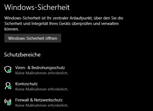 Windows-Sicherheitsfunktionen nutzen