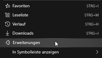 Addins in Microsoft Edge installieren