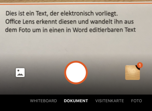 Mobile Texterkennung: Office Lens