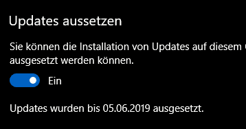 19H1 (Build 1903) und andere: Updates unter Windows 10 verschieben