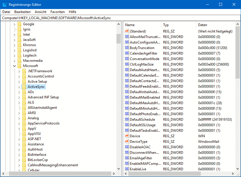Sichern der Registry in Windows 11
