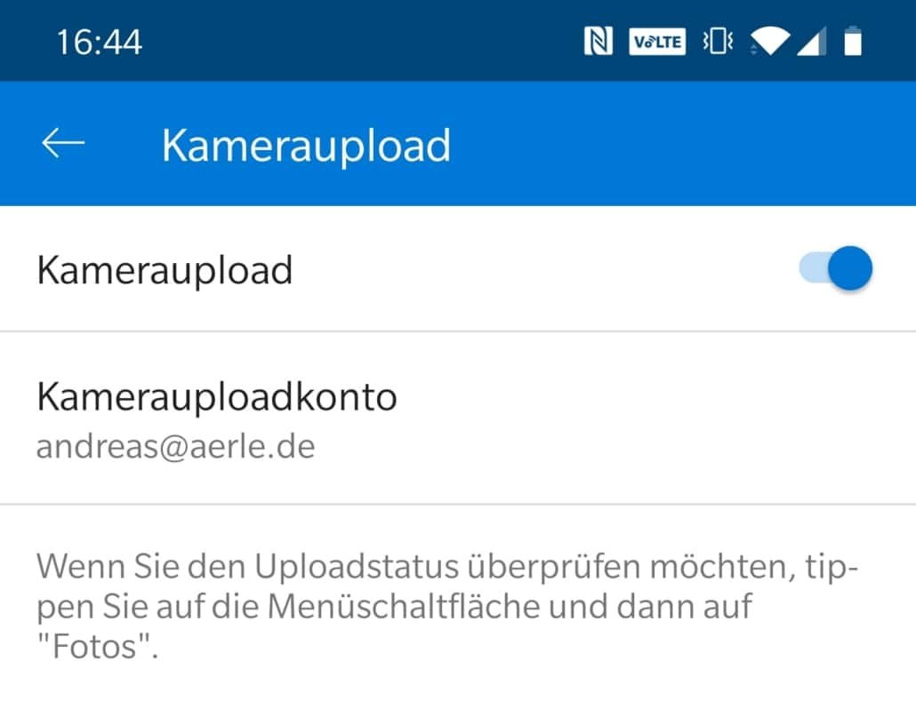 Automatischer Bildupload auf OneDrive