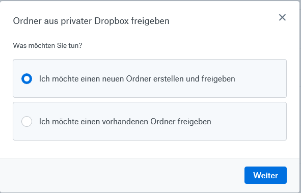Dateien freigeben mit Dropbox