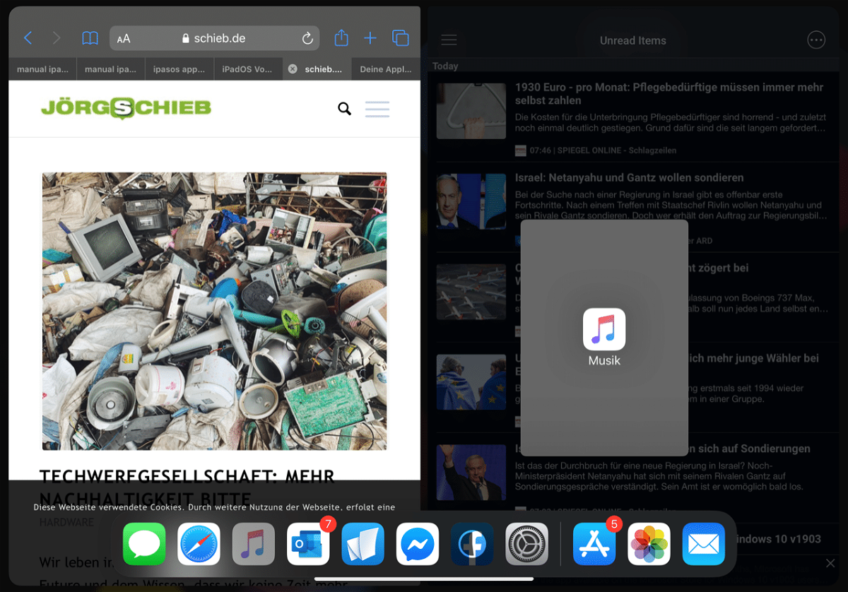 Splitscreen und Spaces bei iOS13 nutzen