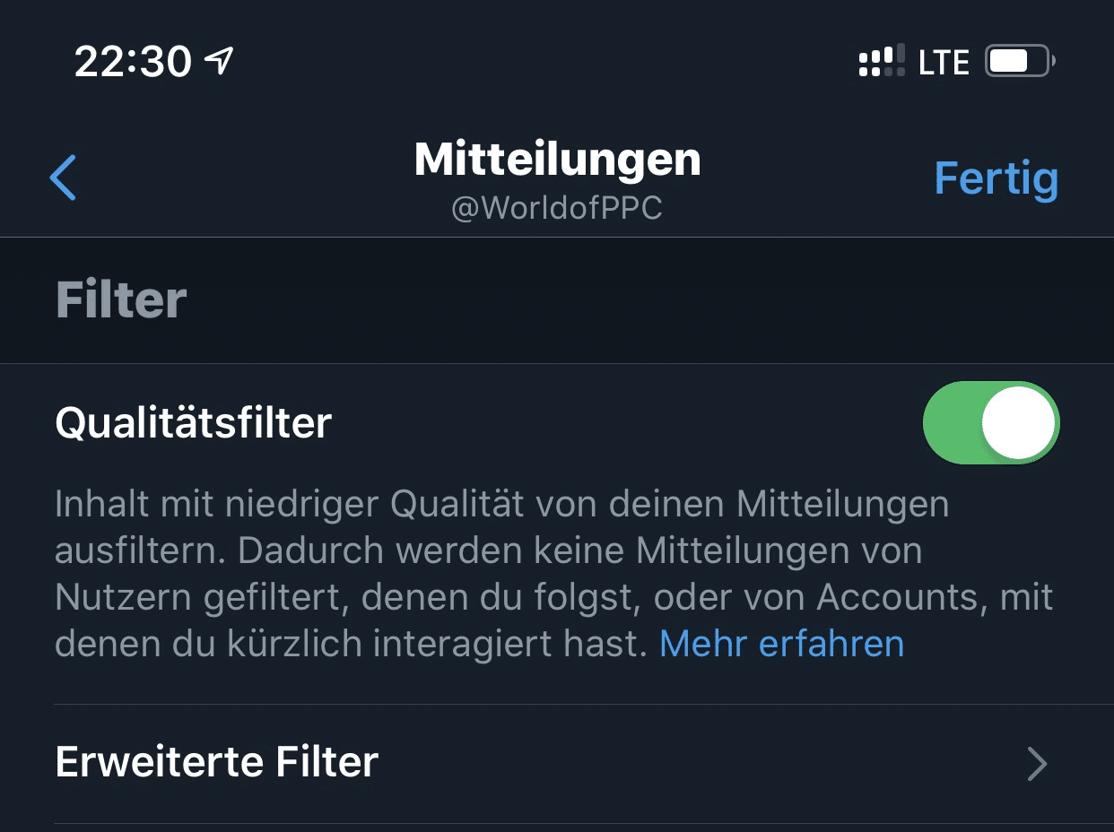 Bestimmte Begriffe in Twitter stummschalten