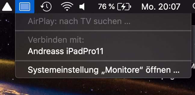 iPad am MacBook mit SideCar als Monitor benutzen