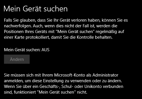 Verlorene Windows 10-Geräte finden