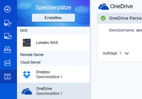 Backup von Dropbox und OneDrive auf ein QNAP NAS automatisieren