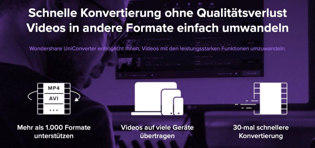 Wondershare UniConverter: Damit lassen sich Videos laden und konvertieren