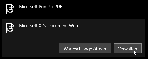 Ändern des Standarddruckers unter Windows