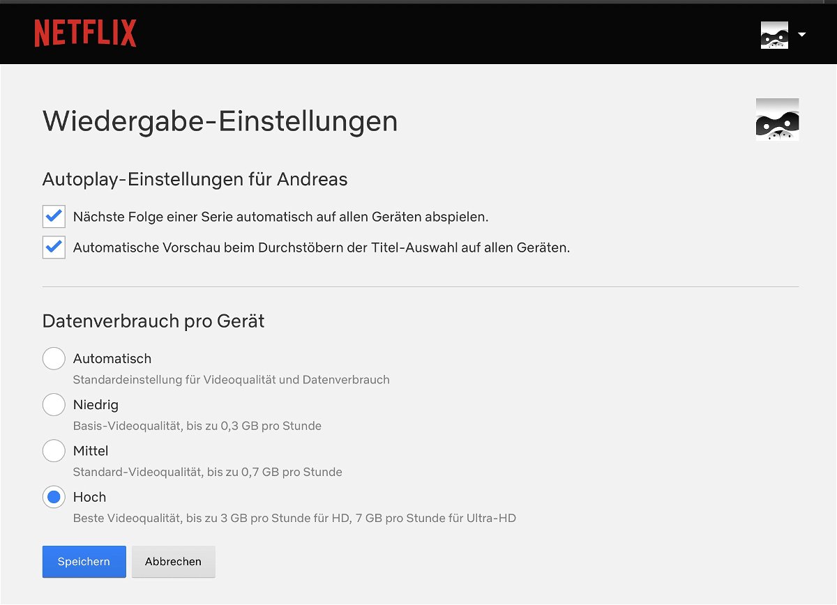 Automatische Wiedergabe und Untertitel bei Netflix einstellen