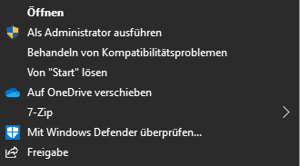 Öffnen von Elementen als Administrator in Windows 11